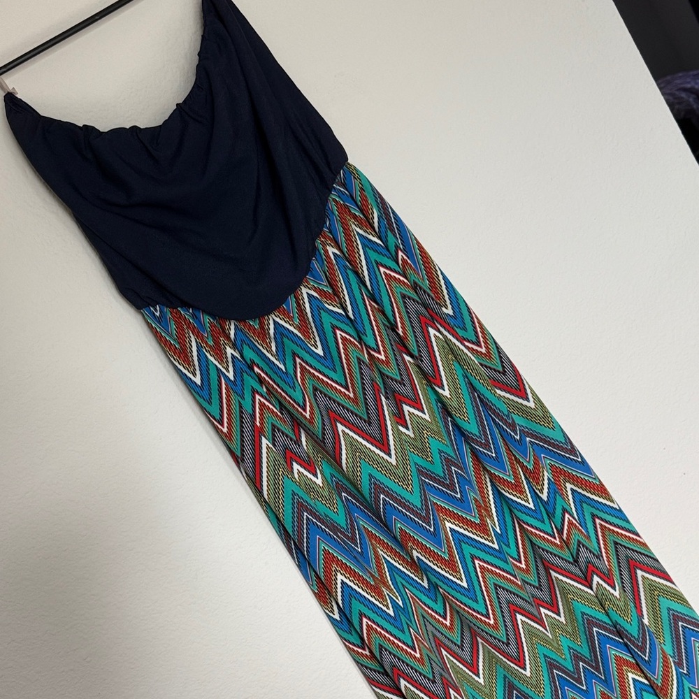 Colorful Chevron Maxi Dress